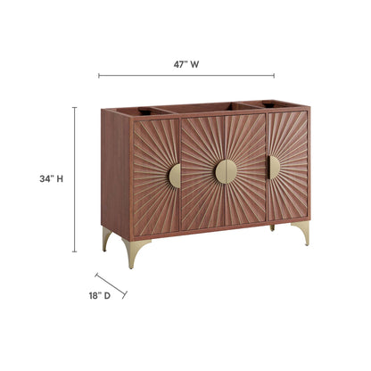 Modway - Daylight 48" Single Sink Compatible (Not Included) Bathroom Vanity Cabinet by Modway  Bathroom Vanities Brown - EEI-6168-WAL