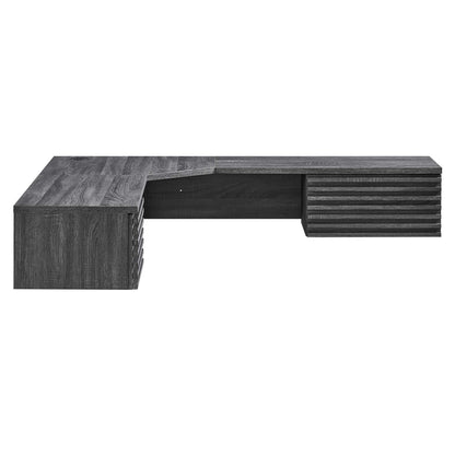 Modway Outlet Render Wall Mount Corner Office Desk by Modway  Office Furniture Furniture Charcoal - EEI-6181-CHA