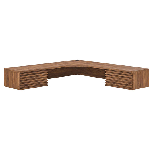 Modway - Render Wall Mount Corner Office Desk by Modway  Office Furniture Computer Desks Brown - EEI-6181-WAL