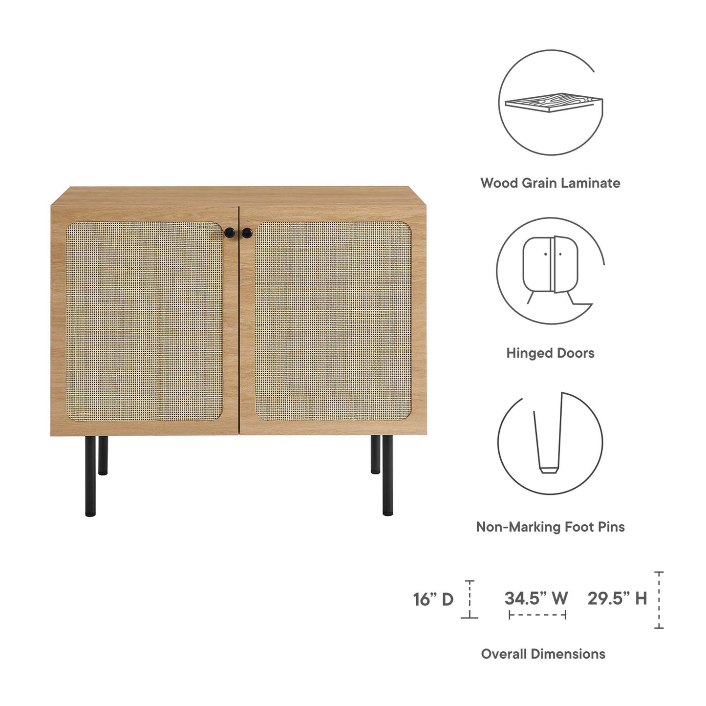 Modway Outlet Chaucer Accent Cabinet by Modway  Living Room Furniture Oak - EEI-6200-OAK