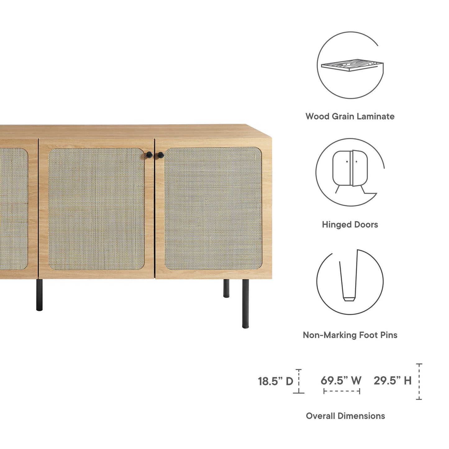 Modway Outlet Chaucer Sideboard by Modway  Living Room Furniture Oak - EEI-6201-OAK
