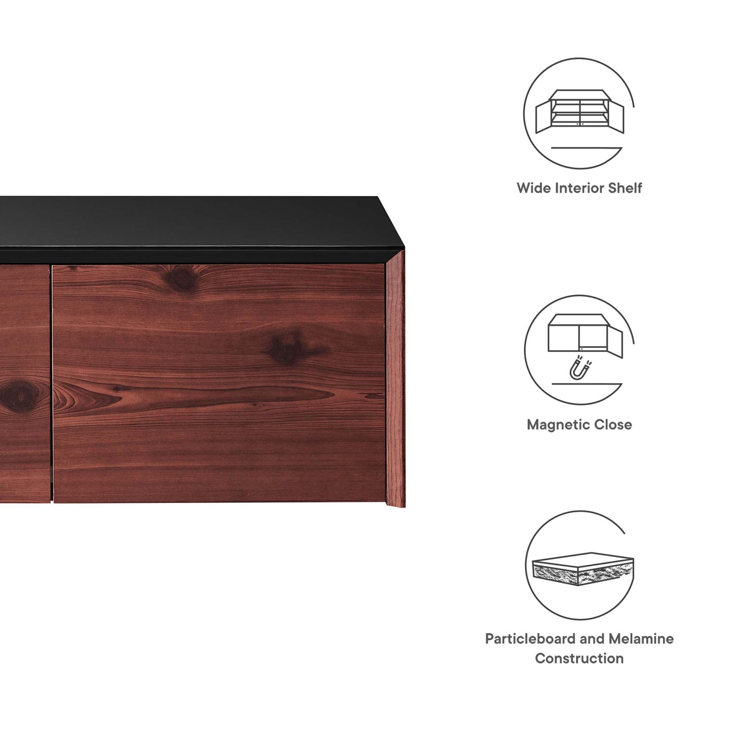 Modway Outlet Kinetic Wall-Mount Office Storage Cabinet by Modway  Office Furniture Furniture Black Cherry - EEI-6205-BLK-CHE