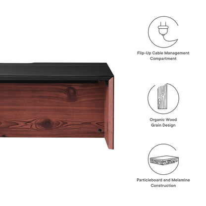 Modway Outlet Kinetic 38" Wall-Mount Office Desk by Modway  Office Furniture Furniture Black Cherry - EEI-6206-BLK-CHE