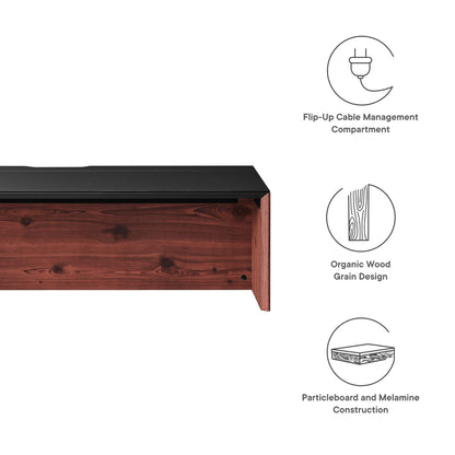 Modway Outlet Kinetic 49" Wall-Mount Office Desk by Modway  Office Furniture Furniture Black Cherry - EEI-6207-BLK-CHE