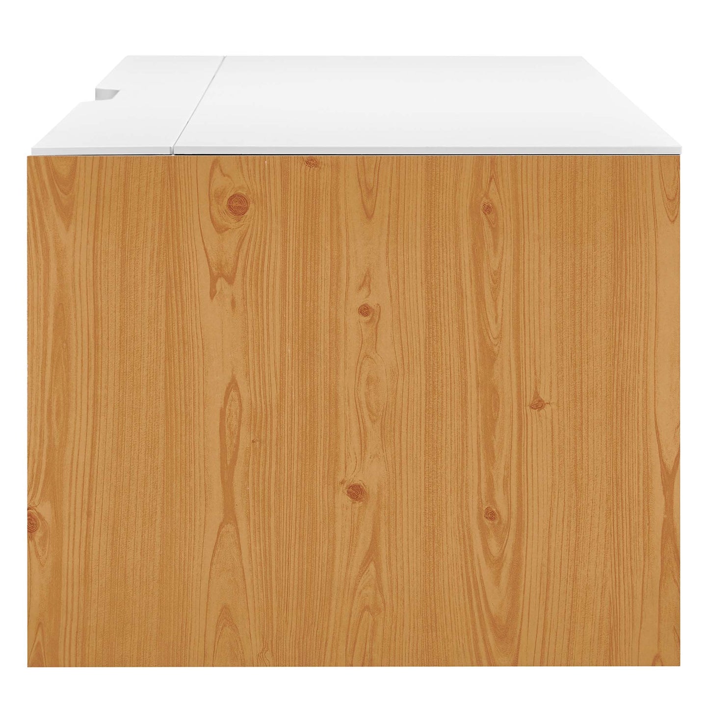 Modway Outlet Kinetic 49" Wall-Mount Office Desk by Modway  Office Furniture Furniture White Natural - EEI-6207-WHI-NAT