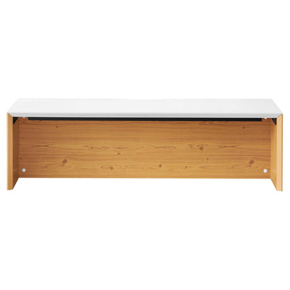 Modway Outlet Kinetic 49" Wall-Mount Office Desk by Modway  Office Furniture Furniture White Natural - EEI-6207-WHI-NAT