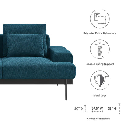Modway Outlet Proximity Upholstered Fabric Loveseat by Modway  Living Room Furniture Azure - EEI-6215-AZU