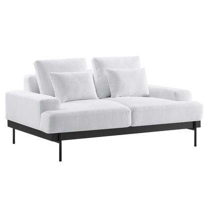 Modway Outlet Proximity Upholstered Fabric Loveseat by Modway  Living Room Furniture White - EEI-6215-WHI