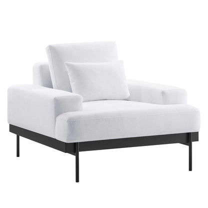 Modway Outlet Proximity Upholstered Fabric Armchair by Modway  Living Room Furniture White - EEI-6216-WHI