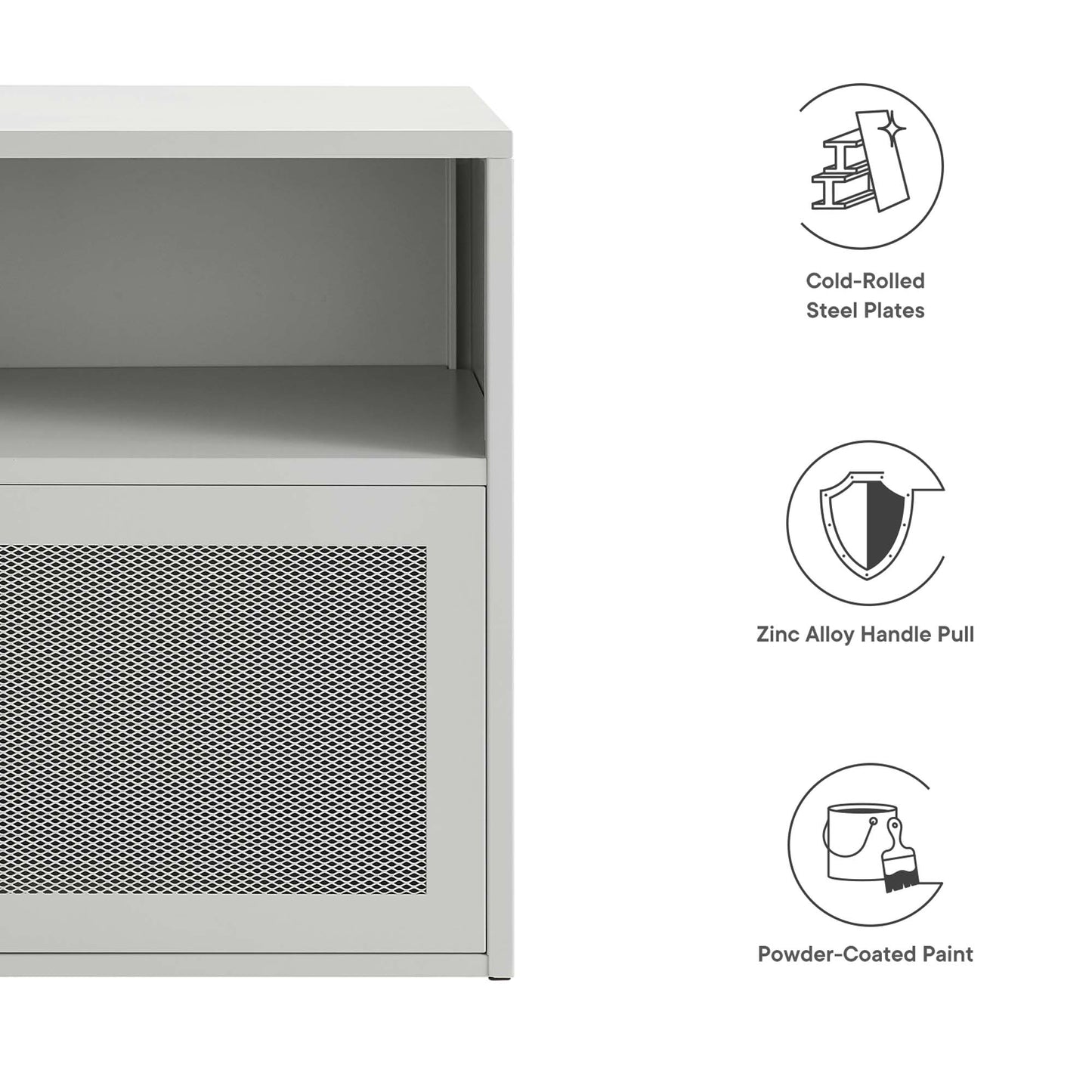 Modway Outlet Covelo Wall Mount Nightstand by Modway  Bedroom Furniture Light Gray - EEI-6217-LGR