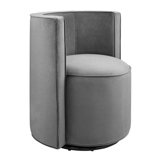 Modway - Della Performance Velvet Fabric Swivel Chair by Modway  Living Room Sofas and Armchairs Gray - EEI-6222-GRY