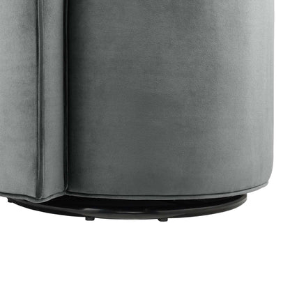 Modway - Della Performance Velvet Fabric Swivel Chair by Modway  Living Room Sofas and Armchairs Gray - EEI-6222-GRY