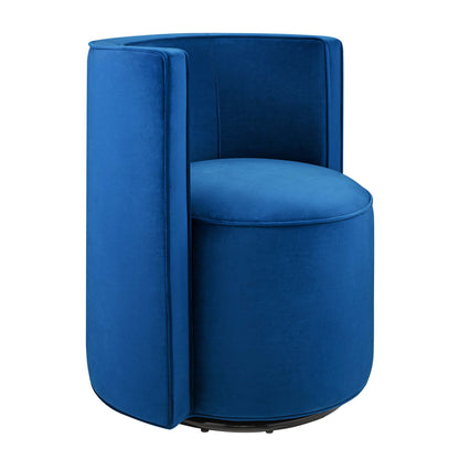 Modway - Della Performance Velvet Fabric Swivel Chair by Modway  Living Room Sofas and Armchairs Blue - EEI-6222-NAV