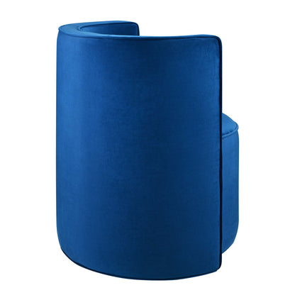 Modway - Della Performance Velvet Fabric Swivel Chair by Modway  Living Room Sofas and Armchairs Blue - EEI-6222-NAV