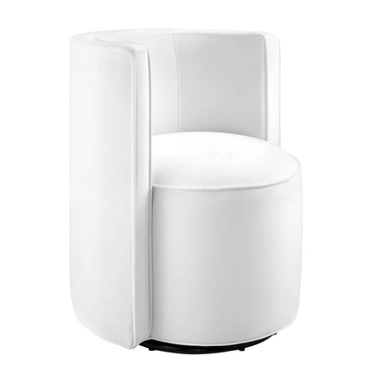 Modway - Della Performance Velvet Fabric Swivel Chair by Modway  Living Room Sofas and Armchairs White - EEI-6222-WHI