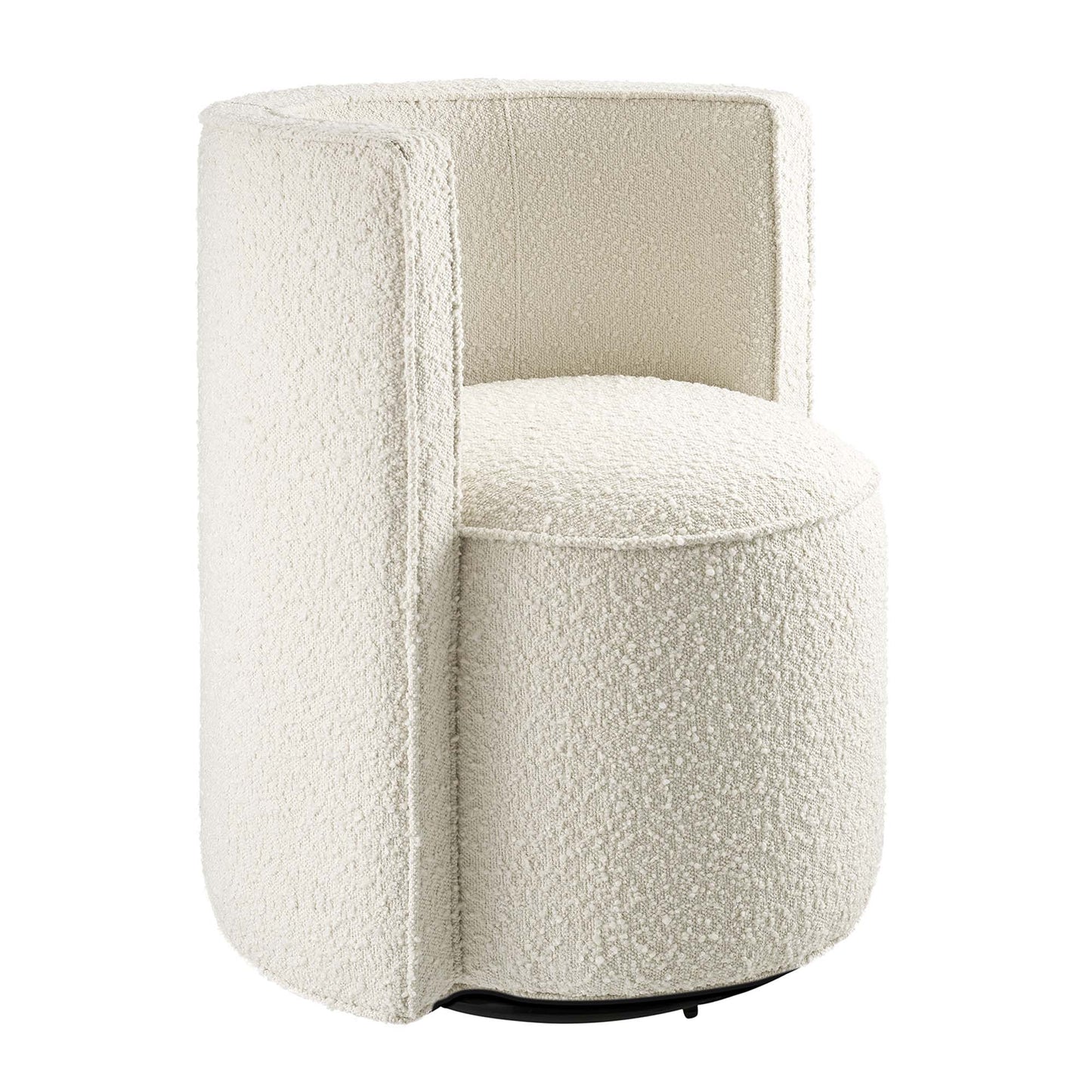 Modway - Della Boucle Fabric Swivel Chair by Modway  Living Room Sofas and Armchairs White - EEI-6223-IVO