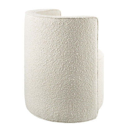 Modway - Della Boucle Fabric Swivel Chair by Modway  Living Room Sofas and Armchairs White - EEI-6223-IVO