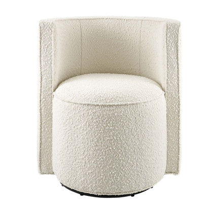 Modway - Della Boucle Fabric Swivel Chair by Modway  Living Room Sofas and Armchairs White - EEI-6223-IVO