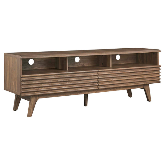 Modway Outlet Render 60" TV Stand by Modway  Living Room Furniture Walnut - EEI-6228-WAL