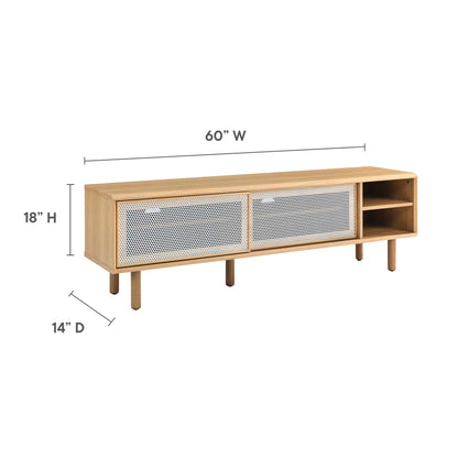 Modway - Kurtis 60" TV Stand by Modway  Living Room Decor Brown - EEI-6234-OAK