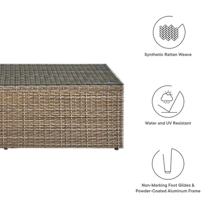 Modway Outlet Convene Outdoor Patio Coffee Table by Modway  Outdoor Furniture Furniture Brown - EEI-6239