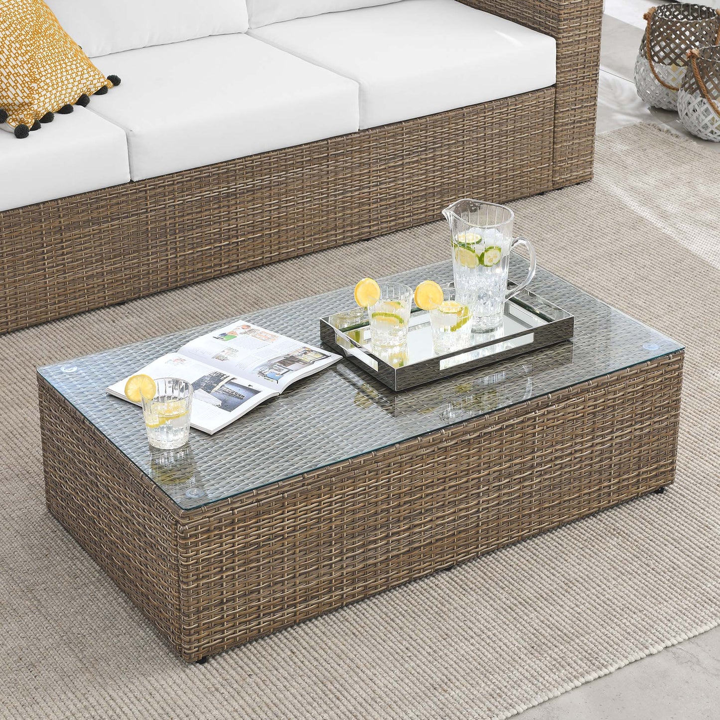 Modway Outlet Convene Outdoor Patio Coffee Table by Modway  Outdoor Furniture Furniture Brown - EEI-6239
