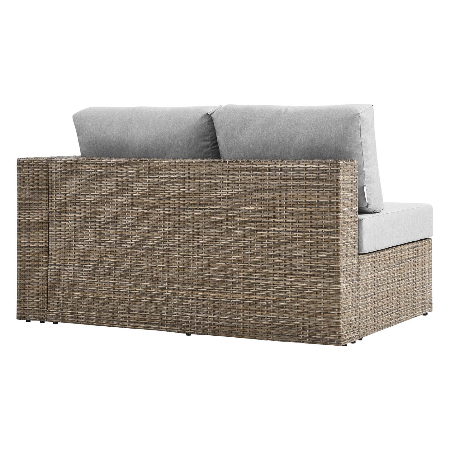 Modway Outlet Convene Outdoor Patio Right-Arm Loveseat by Modway  Outdoor Furniture Furniture Cappuccino Gray - EEI-6242-CAP-GRY