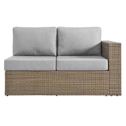 Modway Outlet Convene Outdoor Patio Right-Arm Loveseat by Modway  Outdoor Furniture Furniture Cappuccino Gray - EEI-6242-CAP-GRY