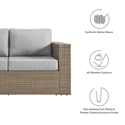 Modway Outlet Convene Outdoor Patio Right-Arm Loveseat by Modway  Outdoor Furniture Furniture Cappuccino Gray - EEI-6242-CAP-GRY