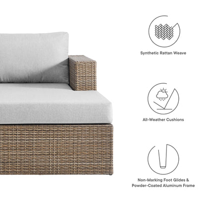 Modway Outlet Convene Outdoor Patio Right-Arm Chaise by Modway  Outdoor Furniture Furniture Cappuccino Gray - EEI-6244-CAP-GRY