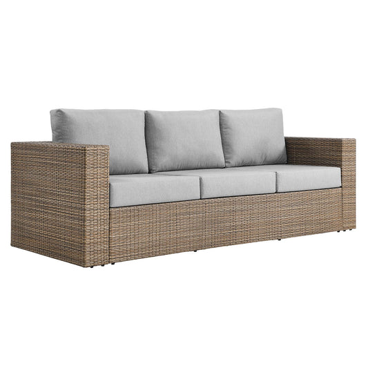 Modway - Convene Outdoor Patio Sofa by Modway  Outdoor Furniture Sofa Sectionals Gray - EEI-6245-CAP-GRY