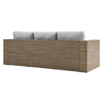 Modway - Convene Outdoor Patio Sofa by Modway  Outdoor Furniture Sofa Sectionals Gray - EEI-6245-CAP-GRY