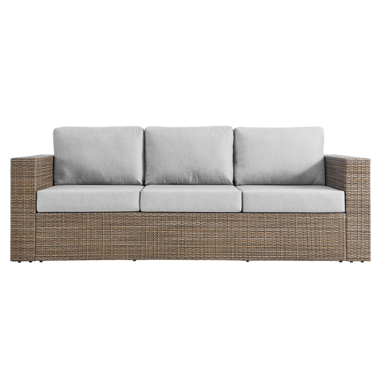 Modway - Convene Outdoor Patio Sofa by Modway  Outdoor Furniture Sofa Sectionals Gray - EEI-6245-CAP-GRY