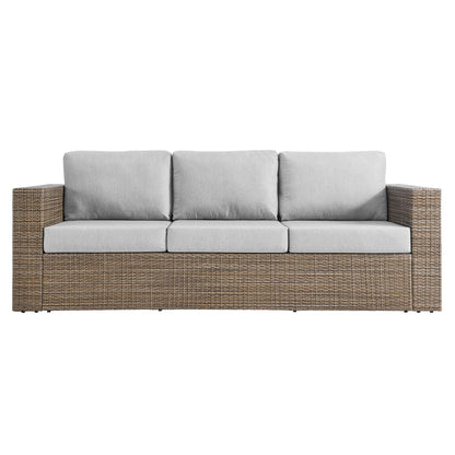 Modway - Convene Outdoor Patio Sofa by Modway  Outdoor Furniture Sofa Sectionals Gray - EEI-6245-CAP-GRY