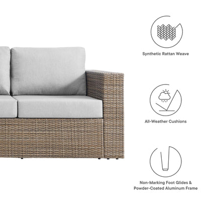 Modway - Convene Outdoor Patio Sofa by Modway  Outdoor Furniture Sofa Sectionals Gray - EEI-6245-CAP-GRY