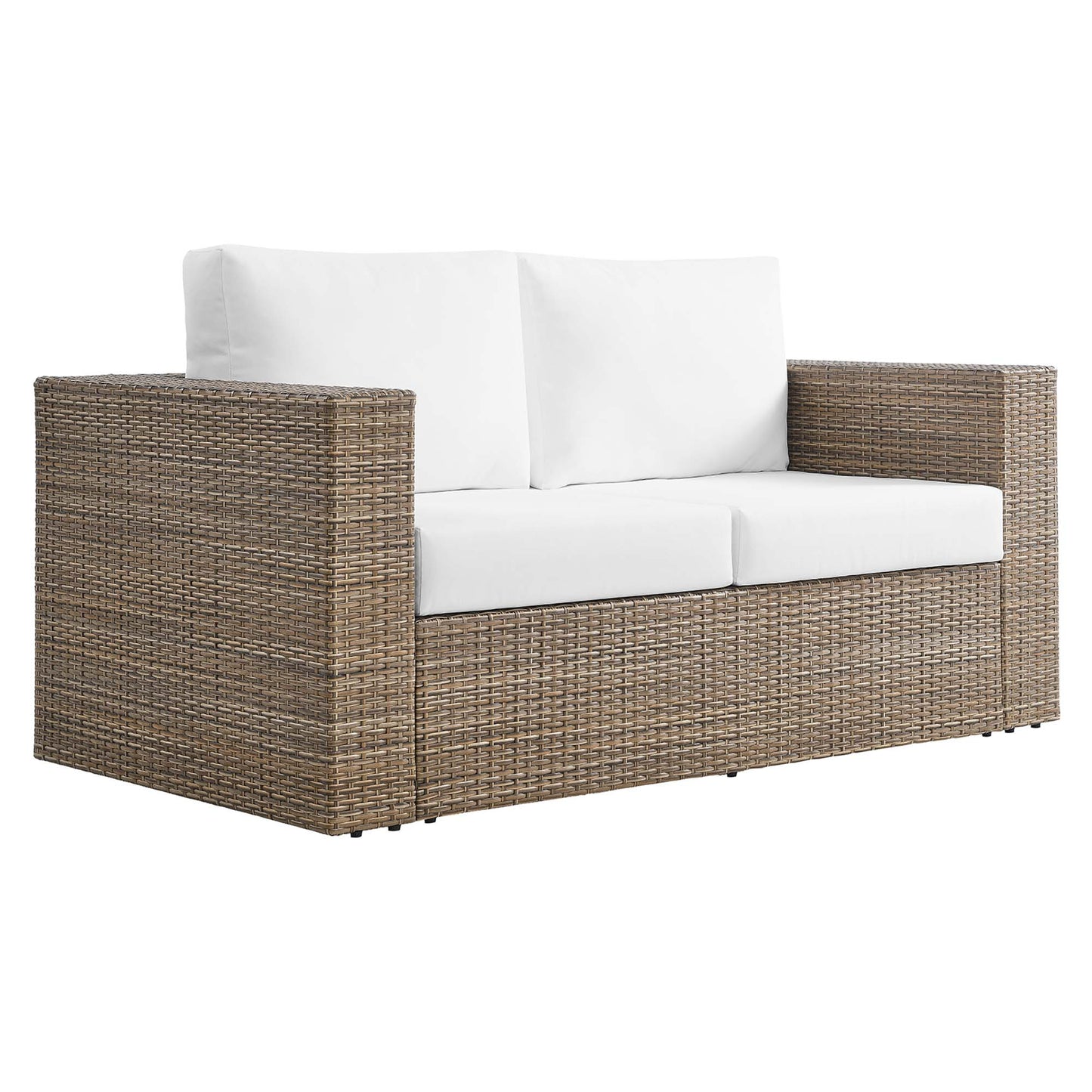 Modway - Convene Outdoor Patio Loveseat by Modway  Outdoor Furniture Sofa Sectionals White - EEI-6246-CAP-WHI