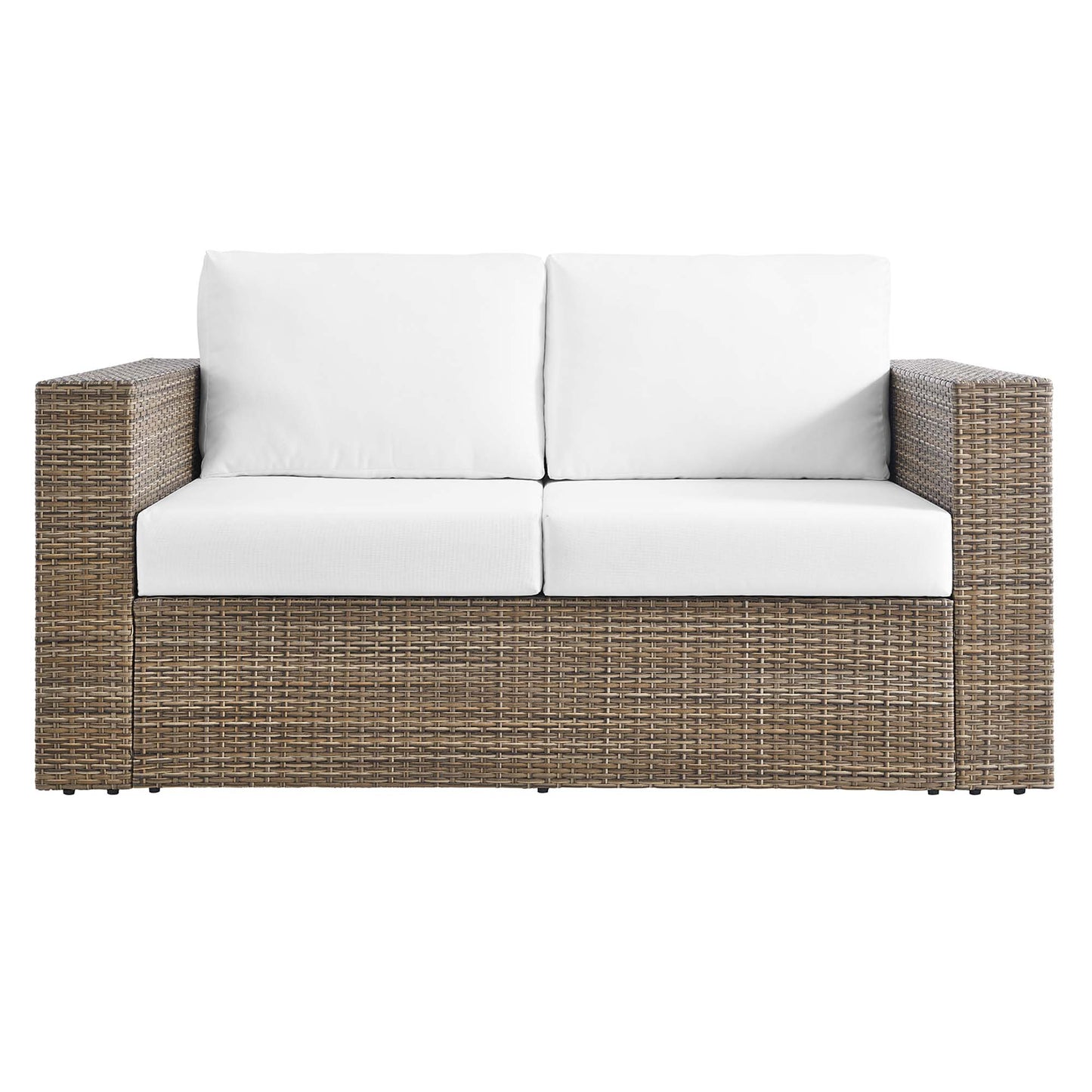Modway - Convene Outdoor Patio Loveseat by Modway  Outdoor Furniture Sofa Sectionals White - EEI-6246-CAP-WHI