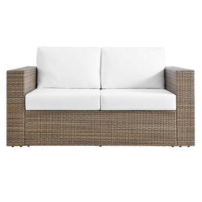 Modway - Convene Outdoor Patio Loveseat by Modway  Outdoor Furniture Sofa Sectionals White - EEI-6246-CAP-WHI