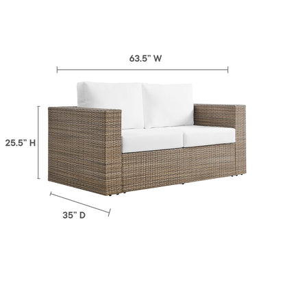 Modway - Convene Outdoor Patio Loveseat by Modway  Outdoor Furniture Sofa Sectionals White - EEI-6246-CAP-WHI