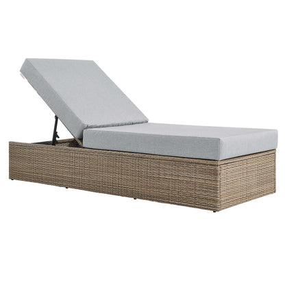 Modway - Convene Outdoor Patio Chaise Lounge Chair by Modway  Outdoor Furniture Sofa Sectionals Gray - EEI-6247-CAP-GRY