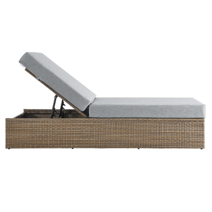 Modway - Convene Outdoor Patio Chaise Lounge Chair by Modway  Outdoor Furniture Sofa Sectionals Gray - EEI-6247-CAP-GRY