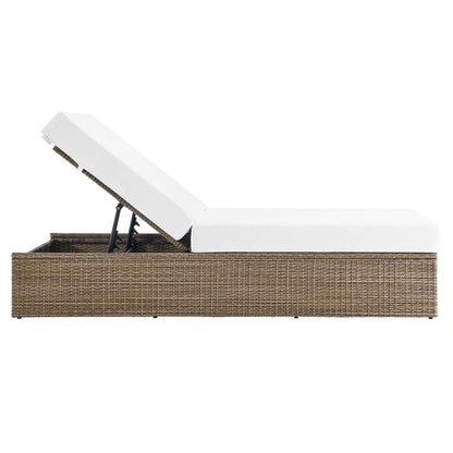 Modway - Convene Outdoor Patio Chaise Lounge Chair by Modway  Outdoor Furniture Sofa Sectionals White - EEI-6247-CAP-WHI