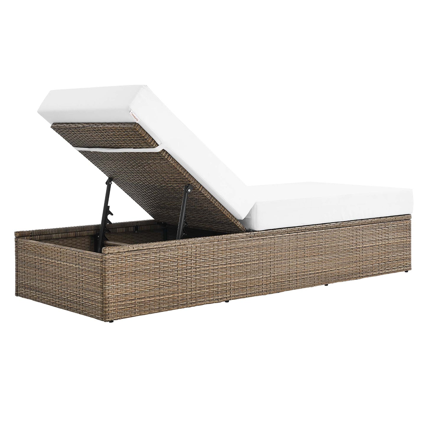 Modway - Convene Outdoor Patio Chaise Lounge Chair by Modway  Outdoor Furniture Sofa Sectionals White - EEI-6247-CAP-WHI