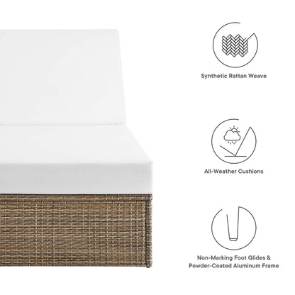 Modway - Convene Outdoor Patio Chaise Lounge Chair by Modway  Outdoor Furniture Sofa Sectionals White - EEI-6247-CAP-WHI