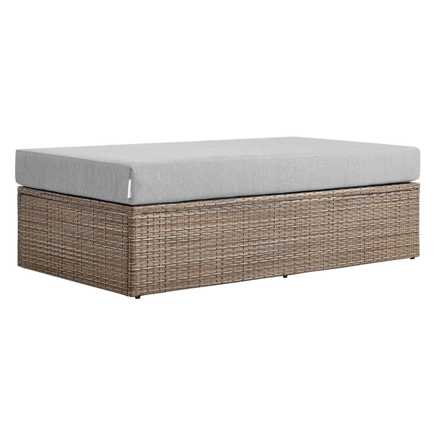 Modway Outlet Convene Outdoor Patio Rectangle Ottoman by Modway  Outdoor Furniture Furniture Cappuccino Gray - EEI-6248-CAP-GRY