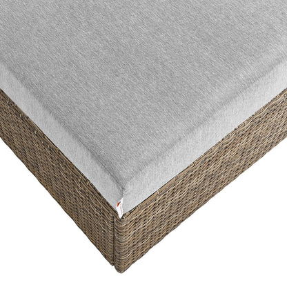 Modway Outlet Convene Outdoor Patio Rectangle Ottoman by Modway  Outdoor Furniture Furniture Cappuccino Gray - EEI-6248-CAP-GRY