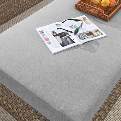 Modway Outlet Convene Outdoor Patio Rectangle Ottoman by Modway  Outdoor Furniture Furniture Cappuccino Gray - EEI-6248-CAP-GRY