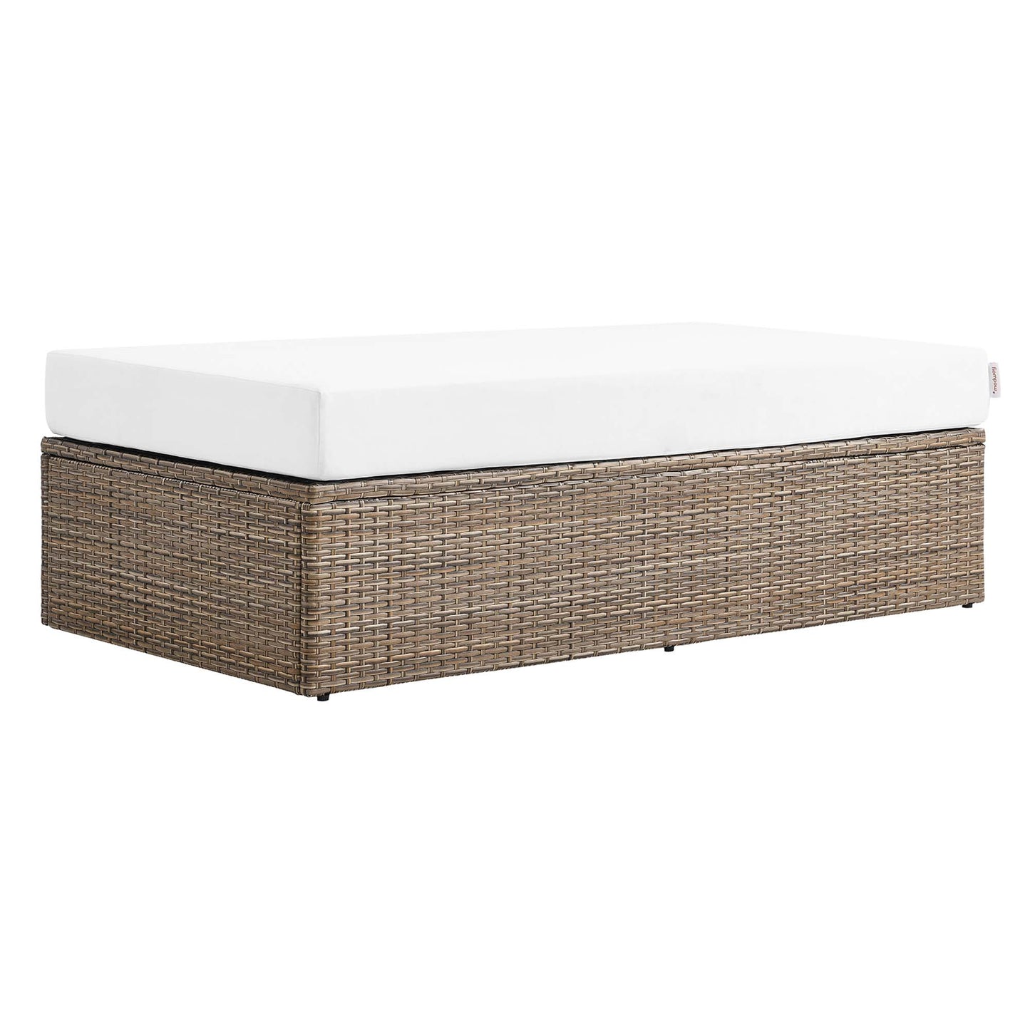 Modway - Convene Outdoor Patio Rectangle Ottoman by Modway  Outdoor Furniture Sofa Sectionals White - EEI-6248-CAP-WHI