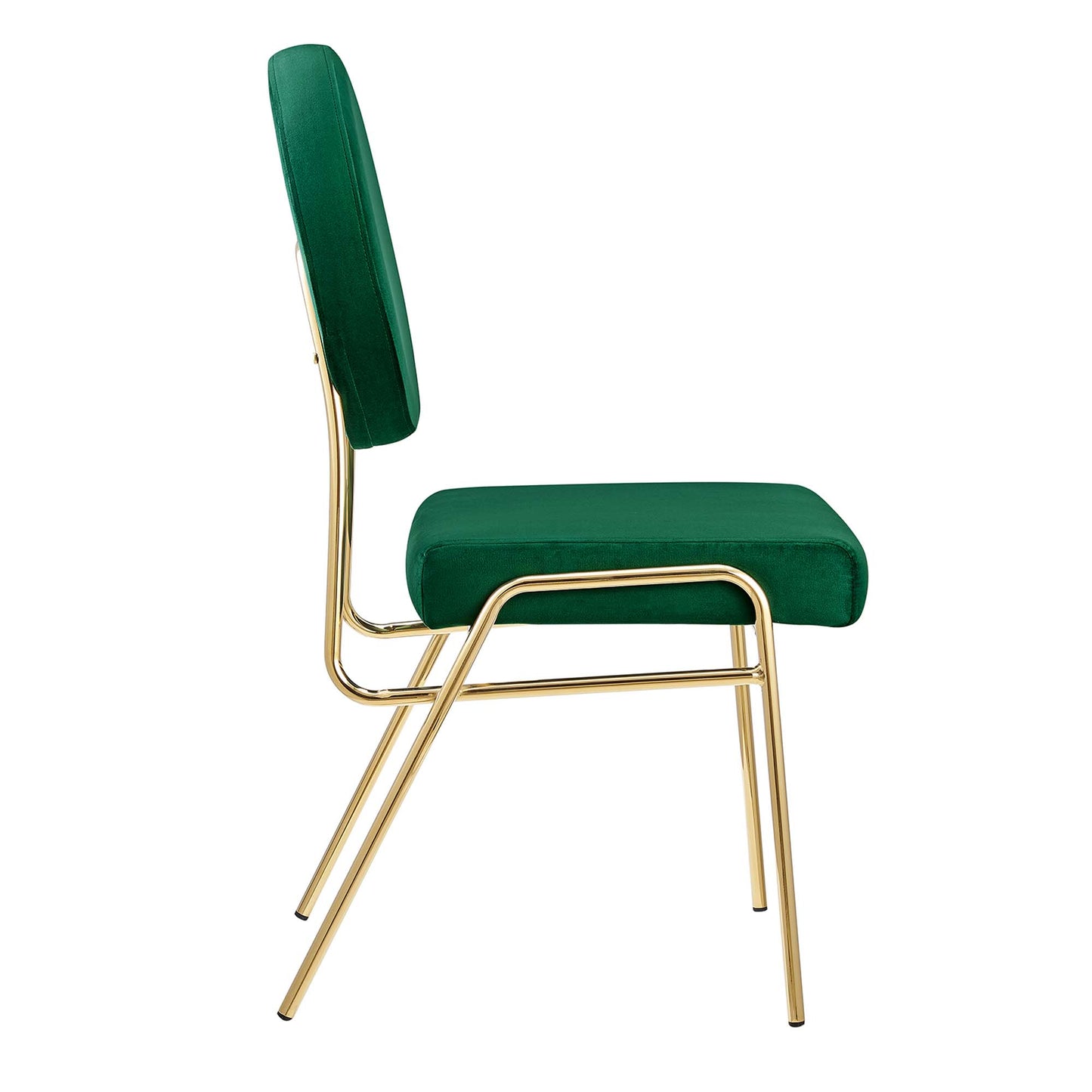 Modway Outlet Craft Performance Velvet Dining Side Chair by Modway  Bar and Dining Furniture Gold Green - EEI-6252-GLD-GRN