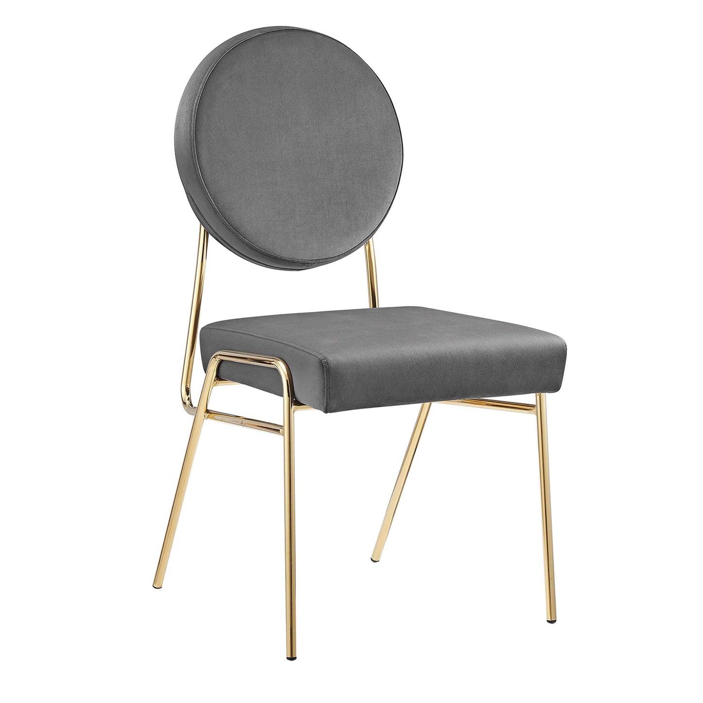 Modway Outlet Craft Performance Velvet Dining Side Chair by Modway  Bar and Dining Furniture Gold Gray - EEI-6252-GLD-GRY